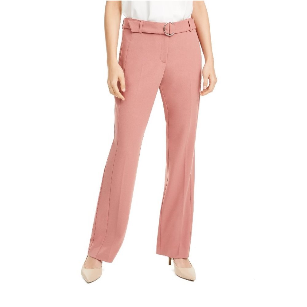 Alfani Belted Straight-Leg Pants